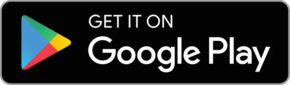 Google Play-Badge mit dem Dreieck-Logo des Play Store und dem Text „GET IT ON Google Play“ auf schwarzem Hintergrund.